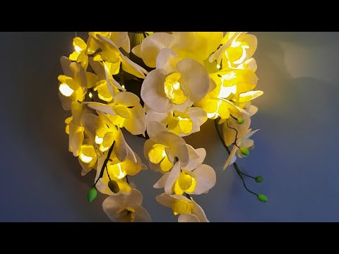Видео: МК Настенная Орхидея из изолона, работает от батареек