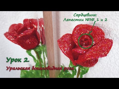 Видео: Бокаловидная роза. 🌹 Урок 2 - Центральные лепестки / Cup-shaped rose. Lesson 2 - Central petals