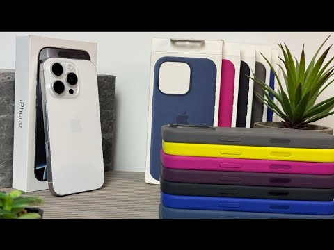 Видео: БЕЛЫЙ ТИТАНОВЫЙ iPhone 16 PRO во ВСЕХ НОВЫХ СИЛИКОНОВЫХ ЧЕХЛАХ Apple MAGSAFE – (сливовый, ультрам...