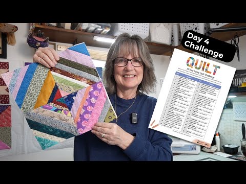 Видео: Кусковое лоскутное шитьё QAYG | День 4 – Блок стеганого одеяла со шнурами