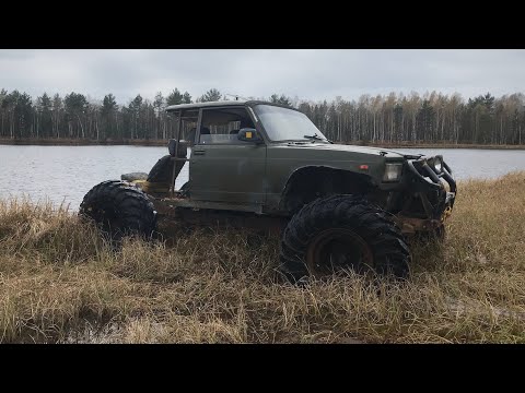 Видео: Не совсем удачное испытание  самодельного вездехода на колёсах от газ 66.