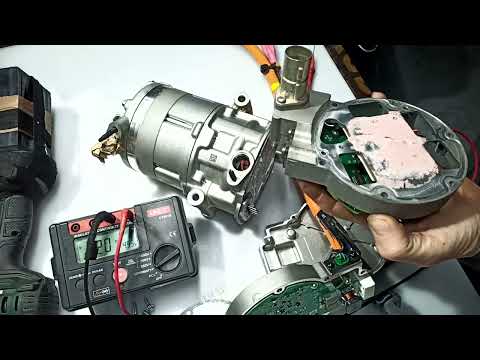 Видео: компрессор кондиционера от авто tesla.