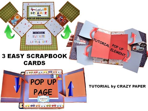 Видео: TUTORIAL 3 EASY POP UP CARDS / SCRAPBOOKING IDEAS / ПОП АП ОТКРЫТКА / СКРАПБУКИНГ