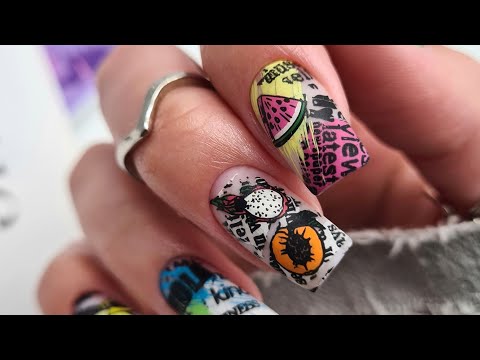 Видео: Летние, фруктовые  дизайны с Monami и Swanky Stamping♡