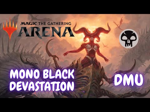 Видео: DMU / Колода Моно-чёрная на опустошении / Mono black devastation deck. MTG arena / мета 2022