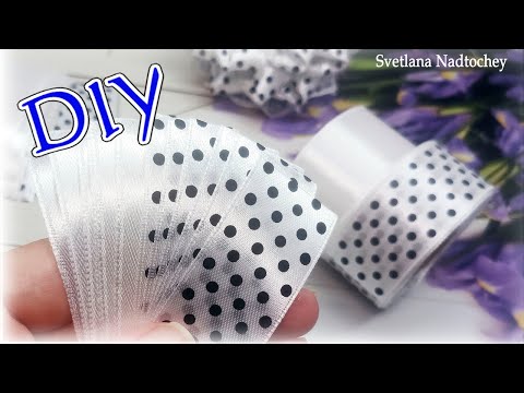 Видео: МК! Школьные бантики из атласных лент на каждый день