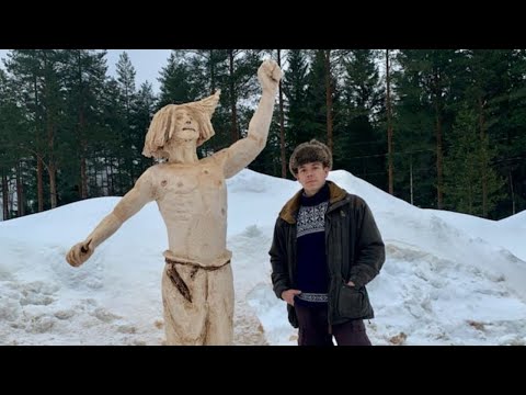 Видео: ПОДЛИННЫЙ РАЗМЕР РЕЗНЫЙ ЧЕЛОВЕК с удивительной скульптурой из бензопилы