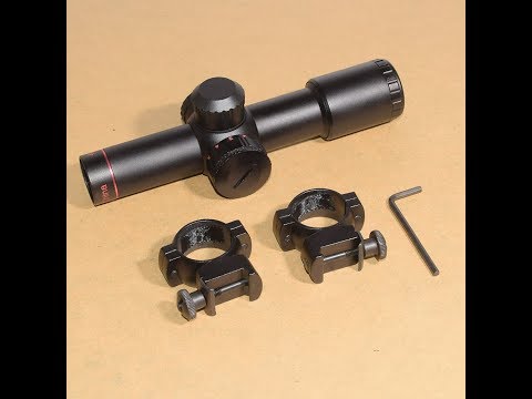 Видео: Китайский оптический прицел Щ 4.5x20 красной подсветкой MIL-точка для СКС, АК за 2340руб.