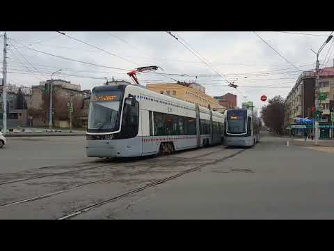 Видео: транспорт трамвай троллейбус автобус Russia tram bus 2025 песа фокстрот новый
