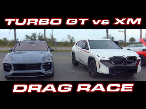 Видео: 800-сильный BMW XM Label Red против Porsche Cayenne Turbo GT, дрэг-рейсинг на 1/4 мили