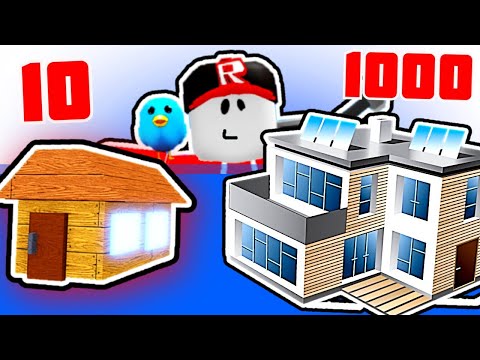 Видео: Постройки из 10 100 1000 Блоков Деревня в Build a Boat Roblox