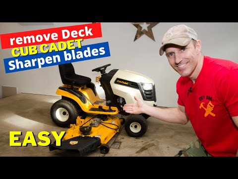 Видео: Как снять деку газонокосилки Cub Cadet и заточить ножи LTX1046, LTX1050, LTX1046KW, LTX1050KW
