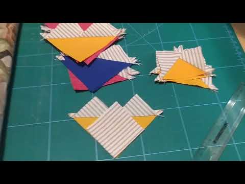 Видео: Блок летящие гуси +апликация из ткани, получился чехол на оверлок.