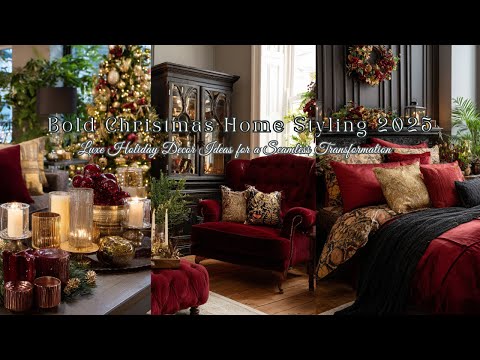 Видео: Смелый рождественский стиль дома 2025 | Роскошные идеи праздничного декора для гармоничного преоб...