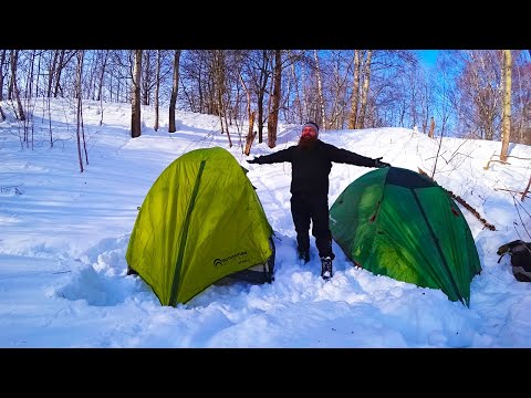 Видео: Палатка двухместная двухслойная Outventure DOME 2 / Обзор.