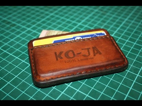 Видео: Работа с кожей. Держатель для карт. Making leather cardholder