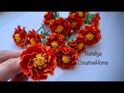 Видео: МК/DIY Чорнобривці з фоамірану / Marigold / @nataliyacreativehome3135