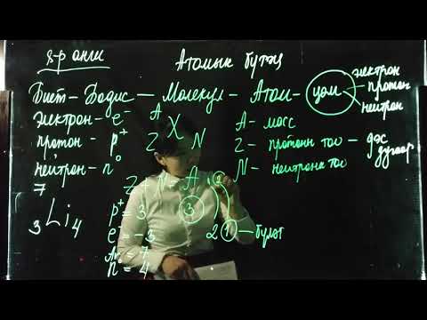 Видео: Номт наран сургууль - Химийн хичээл "Атомын бүтэц" 8р анги