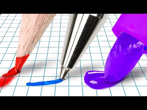 Видео: ГЕНИАЛЬНЫЕ ШКОЛЬНЫЕ ПОДЕЛКИ, ЧТОБЫ СТАТЬ ОТЛИЧНИКОМ 🎨 ✏️ ️ САМЫЕ КРУТЫЕ ПОДЕЛКИ ДЛЯ ШКОЛЫ 🌟