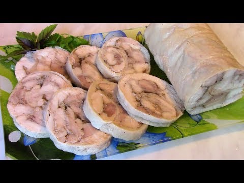 Видео: Нежный и очень вкусный куриный рулет - хоть на праздник, хоть на каждый день !