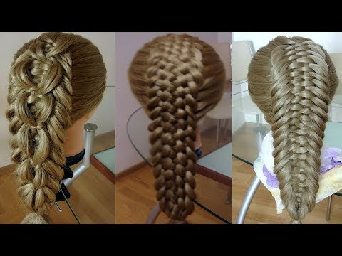 Видео: Сборник  Многопрядные косы  Косы для девочки  Курс плетения кос