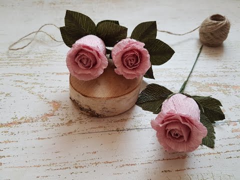 Видео: Голландская роза из гофрированной бумаги DIY Mellas // Dutch rose  paper