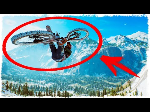 Видео: СОРВАЛСЯ СО СКАЛЫ НА ВЕЛОСИПЕДЕ В RIDERS REPUBLIC!!!