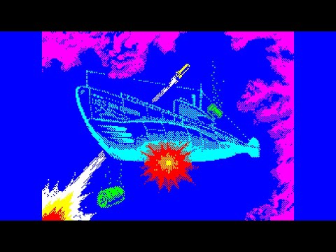 Видео: Новье ZX Spectrum - Sea Dragon (2010). Снова новый стрим. Попытка 2. Пройдено на Капитане
