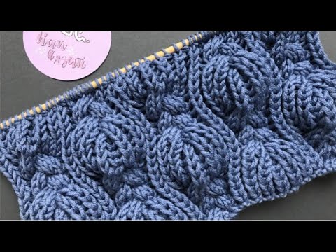 Видео: Узор из кос и патентных петель/How to knit a scarf