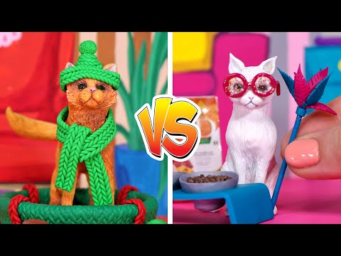 Видео: 🌟 Кот БАБУШКИ VS современная КОШКА! 💖 Аксессуары для МИНИ КОШЕК 😍 FIMO Мастер класс Анна Оськина