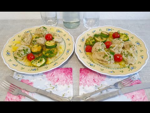 Видео: Манты с овощами!Быстрый и вкусный обед!