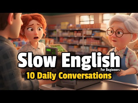 Видео: 10 ежедневных диалогов для начинающих | Практика аудирования английского языка | Медленный англий...