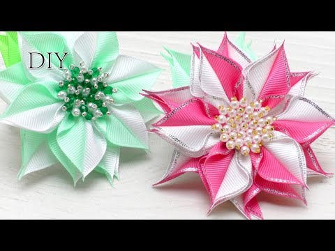 Видео: ЦВЕТЫ ИЗ ЛЕНТ 🌸 FABRIC FLOWERS TUTORIAL 🌸 DIY