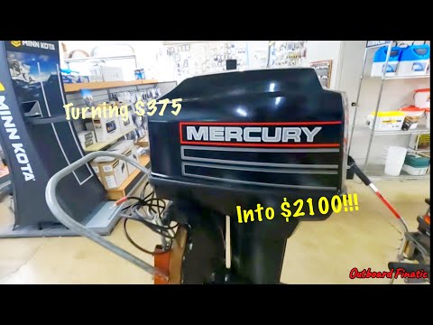 Видео: Подвесной мотор Mercury 50 л.с. спасен со свалки!!! (Полное обслуживание) Легко переворачивается!!!