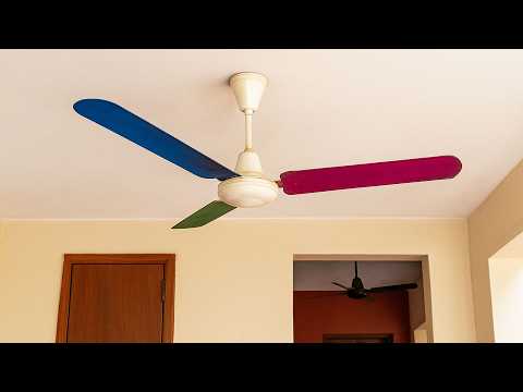 Видео: Самодельный шатающийся потолочный вентилятор, трехцветная модель, очень красивый!