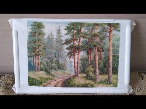 Видео: "Сосновый бор", Золотое Руно, готовая вышивка