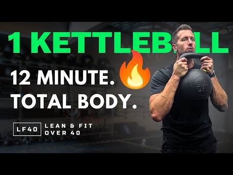 Видео: 12-минутная тренировка с гирей на всё тело для мужчин старше 40 лет | Одна гиря, никаких оправданий