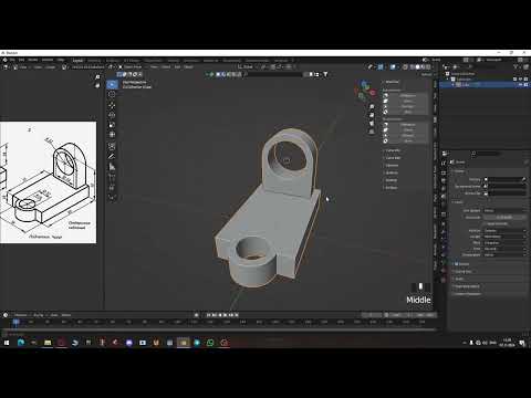 Видео: 3д модель в Blender по чертежам #блендер  #3дмоделирование #точность #деталь