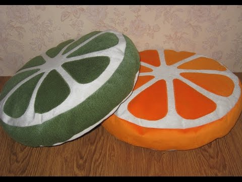 Видео: DIY: подушки Апельсин и Лайм / Идеи декора / Как сшить подушки для стульев.