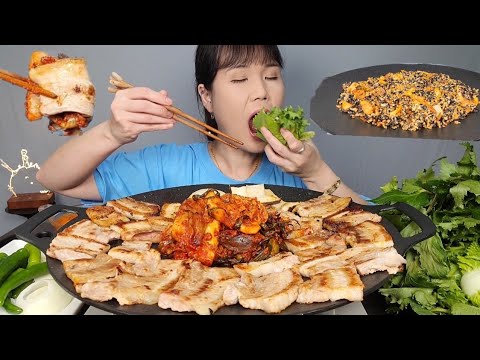 Видео: Самгёпсаль 🥓 Сильби кимчи, Сильби пар кимчи 🌶 жареный рис мукбанг
