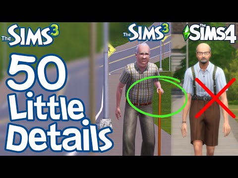 Видео: The Sims 3: 50 ЗАБАВНЫХ МЕЛКИХ ДЕТАЛЕЙ, которых нет в Sims 2 и Sims 4