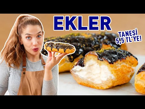 Видео: Рецепт гигантских эклеров по 5,5 турецких лир каждый! Все советы для всех, чтобы сделать!