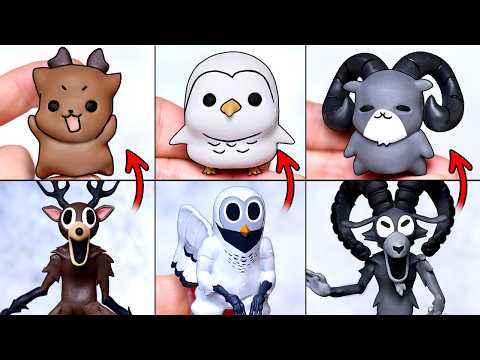 Видео: [Roblox] Создание скульптур оленёнка, совы и барана из «99 ночей в лесу» в режиме покадровой съемки