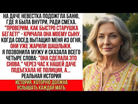 Видео: Сын с невесткой сожгли баню со мной внутри ради смеха… Но она не знала, КТО мой муж!..