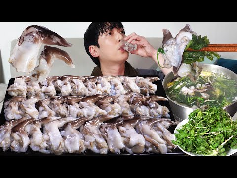 Видео: Вкусный моллюск сябу сябу! MUKBANG REALSOUND ASMR EatingSHOW