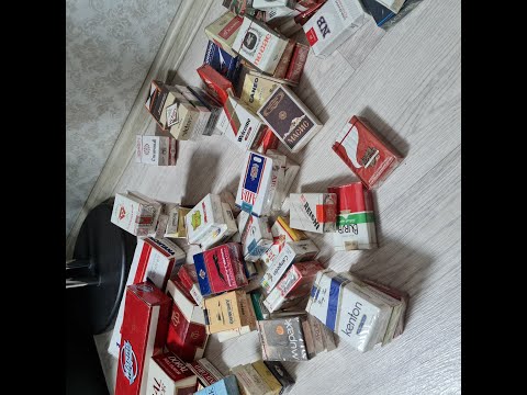 Видео: Нашел коробку с полными пачками старых сигарет. Заначка коллекционера сигарет из прошлого!