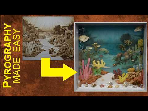 Видео: Создание 3D сцены кораллового рифа с пирографией и УФ-смолой