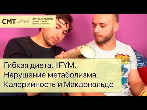 Видео: СМТ диалоги. Гибкая диета. IIFYM. Сушка.  Нарушение метаболизма. Калорийность и Макдональдс