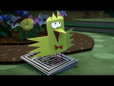 Видео: Бумажки - Лютики-цветочки. Новая серия 53. Мультфильм 2016. Поделки из бумаги с детьми.