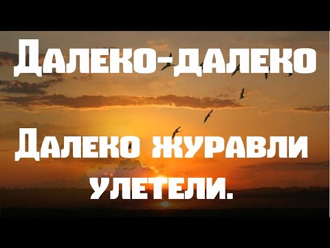 Видео: Далеко Журавли Улетели
